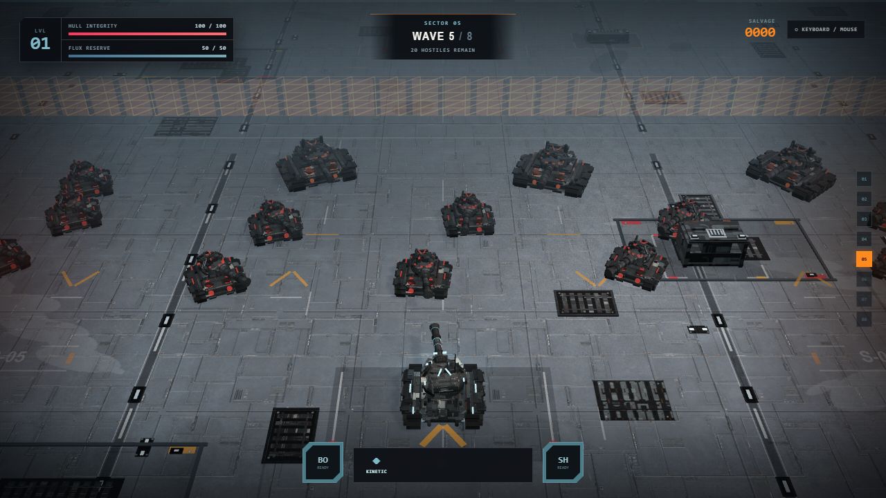 Tank Siege sector five encounter with scout tanks and heavy armored enemies
