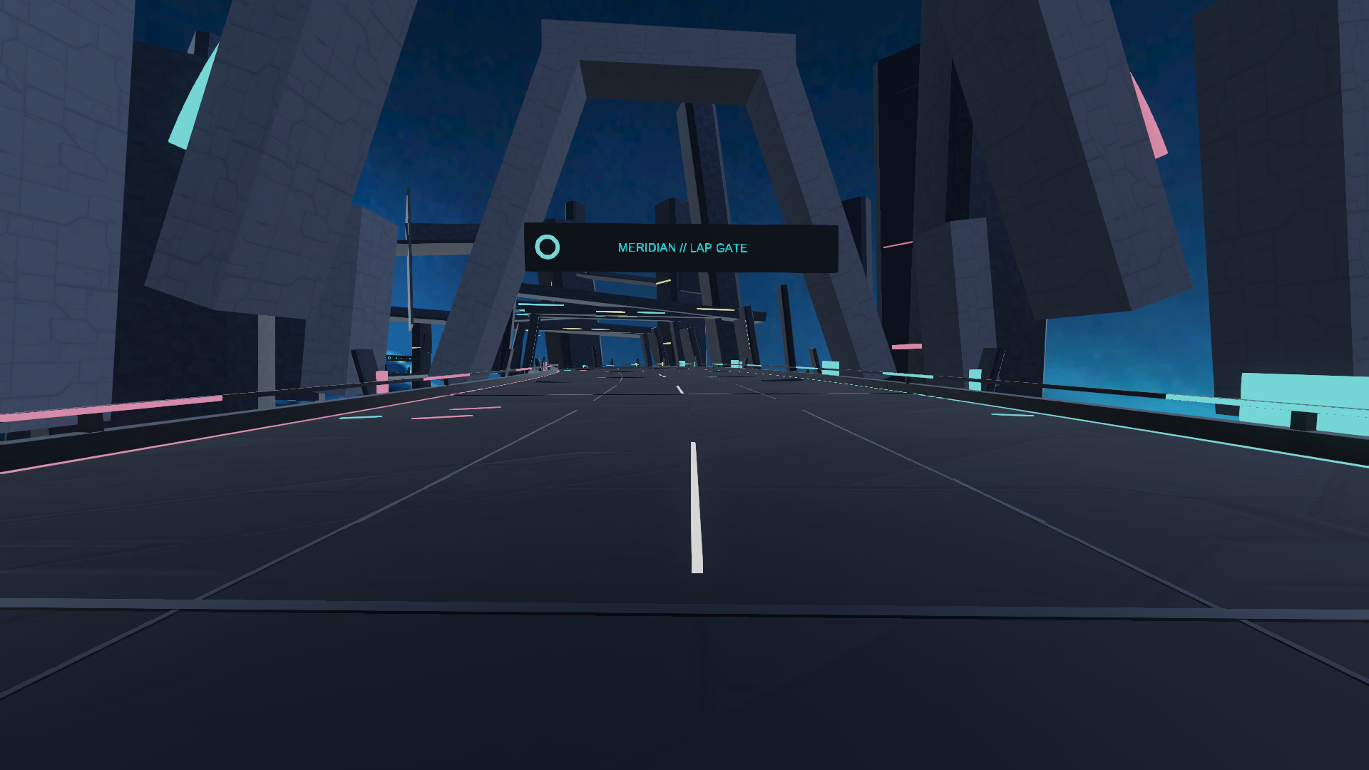 Void Rush high-speed PCVR circuit at the Meridian lap gate