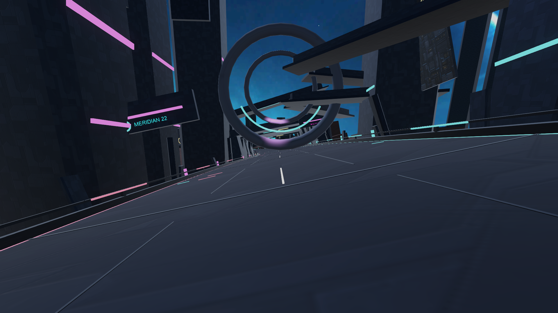 Void Rush Meridian district with large rings above the racing line