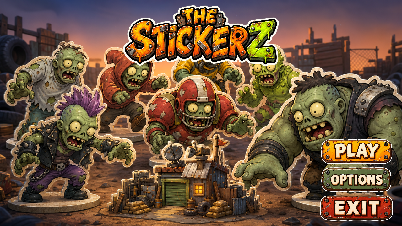 Title screen for The Stickerz